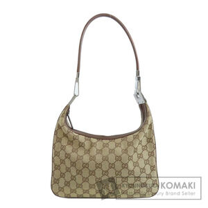 Gucci Monogram GG Clasp Hobo bag brown canvas body leather